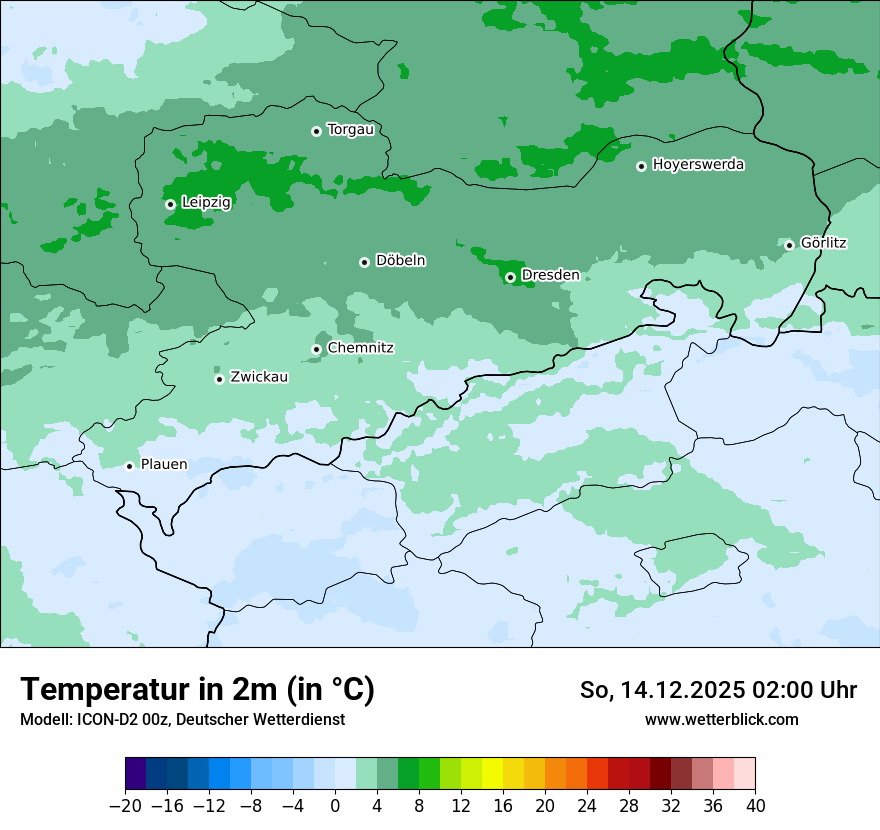 Modellkarten Temperatur
