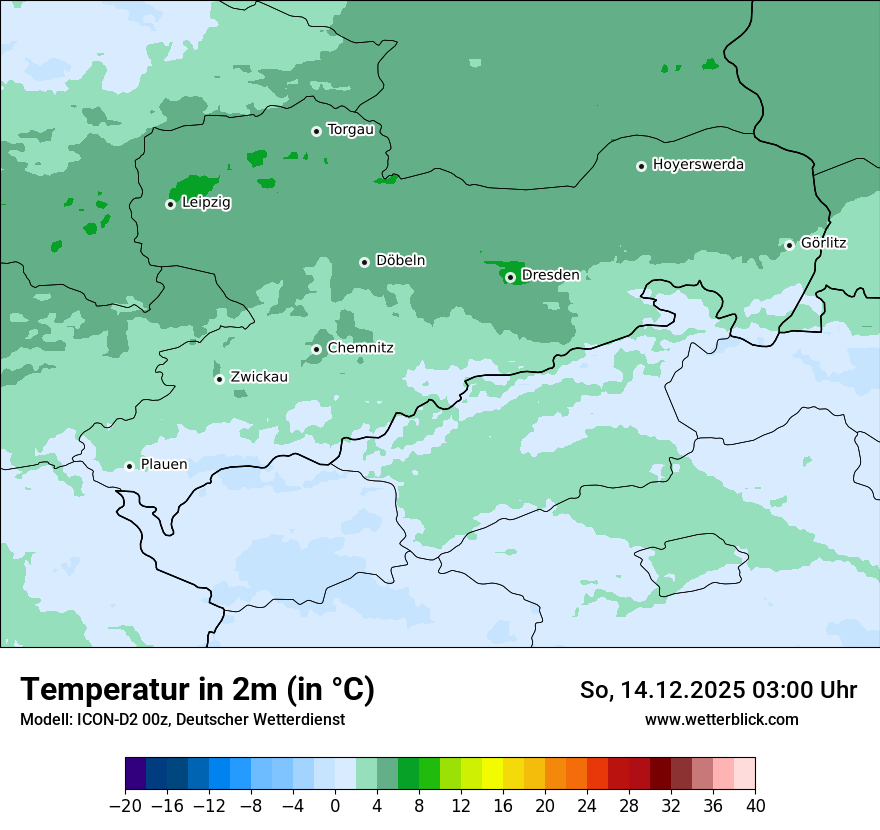 Modellkarten Temperatur
