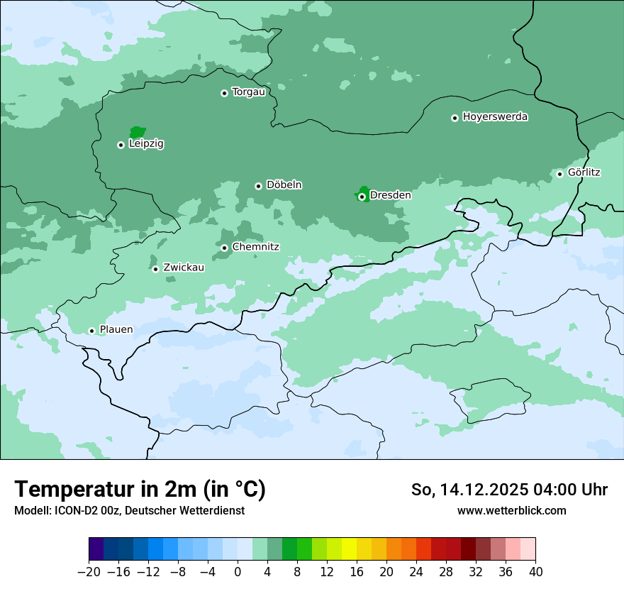 Modellkarten Temperatur