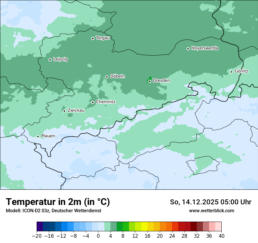 Modellkarten Temperatur