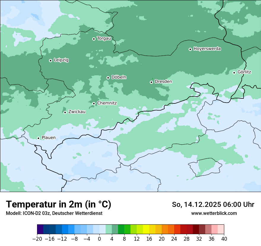 Modellkarten Temperatur