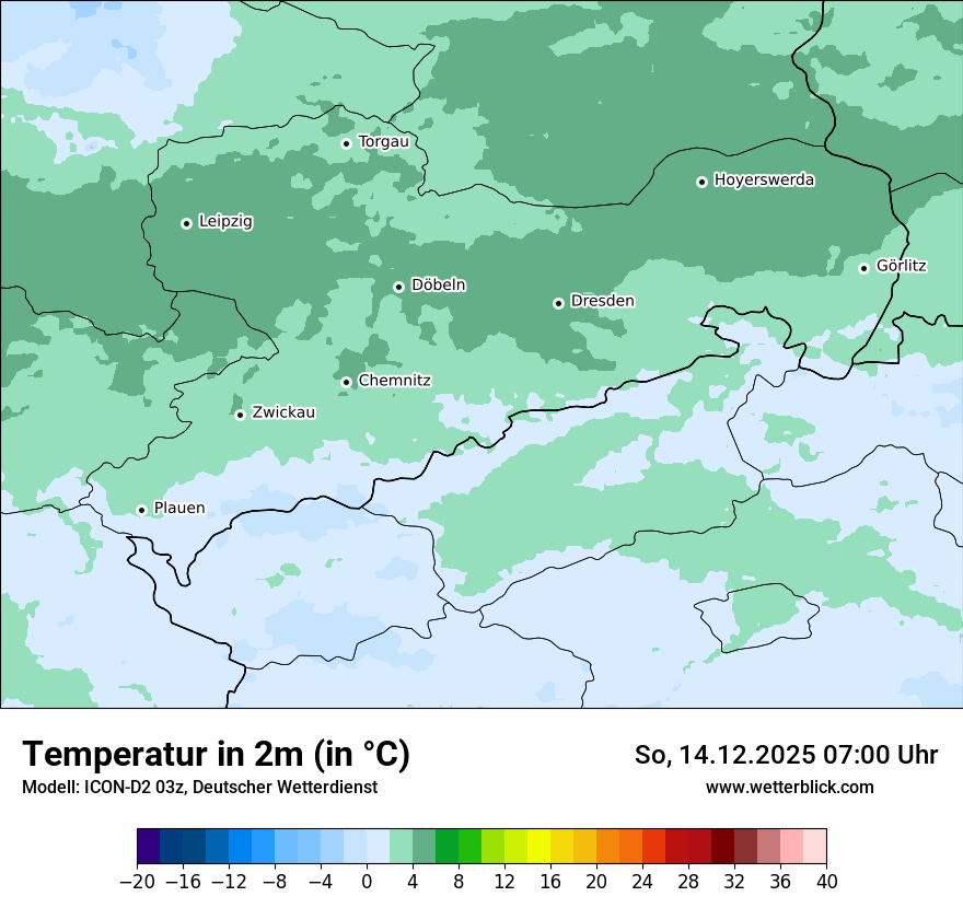 Modellkarten Temperatur