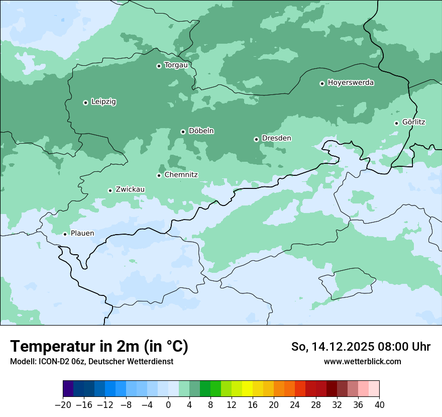 Modellkarten Temperatur