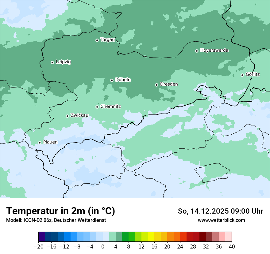 Modellkarten Temperatur