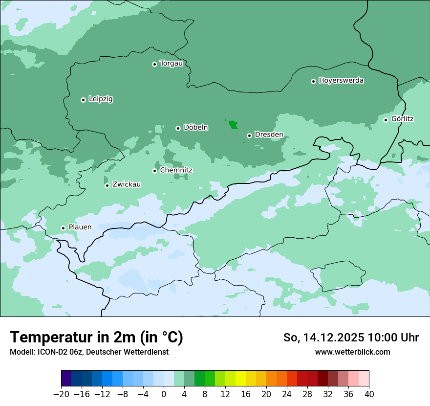 Modellkarten Temperatur