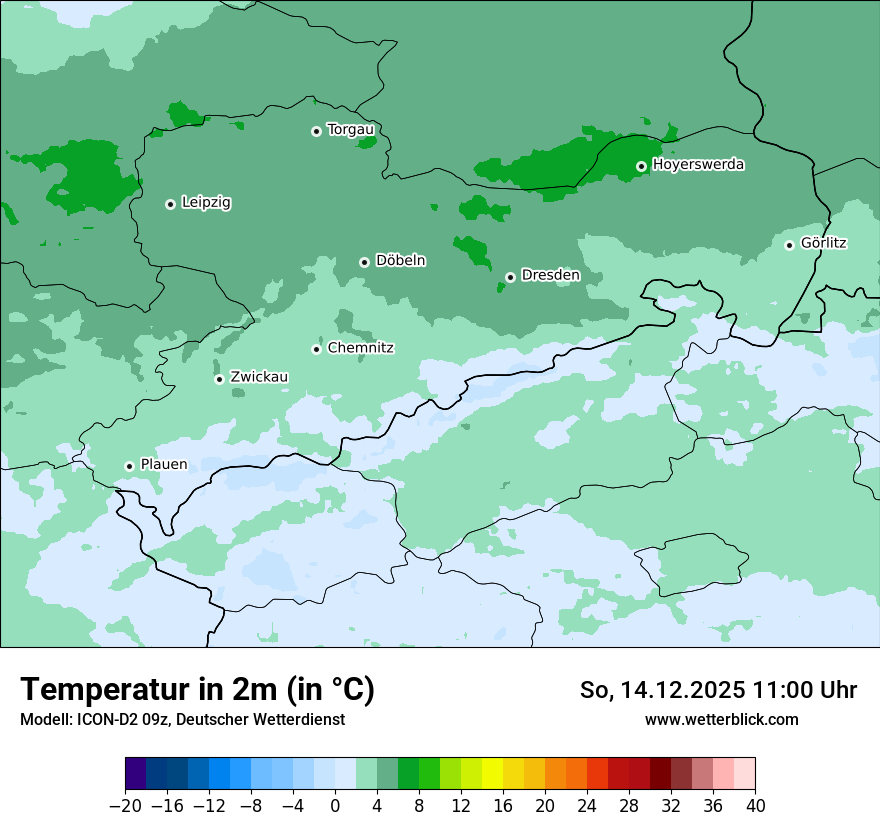 Modellkarten Temperatur