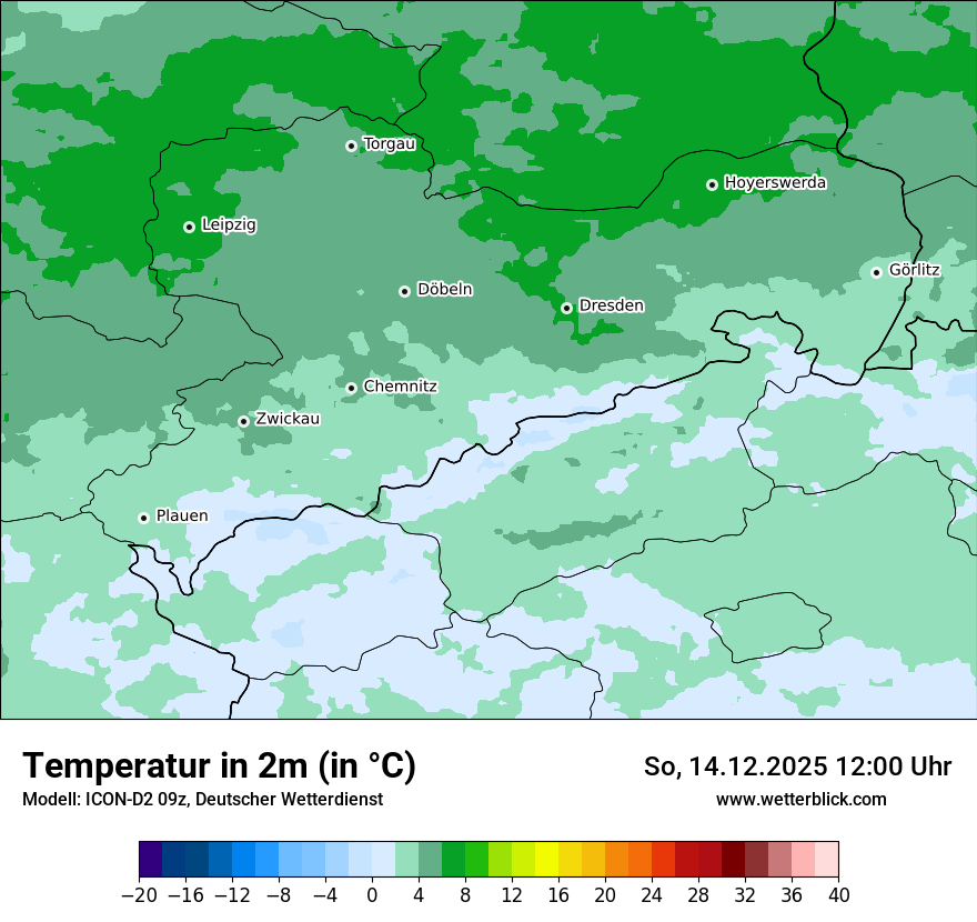Modellkarten Temperatur
