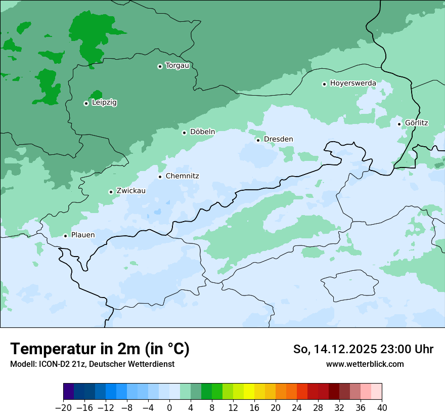 Modellkarten Temperatur