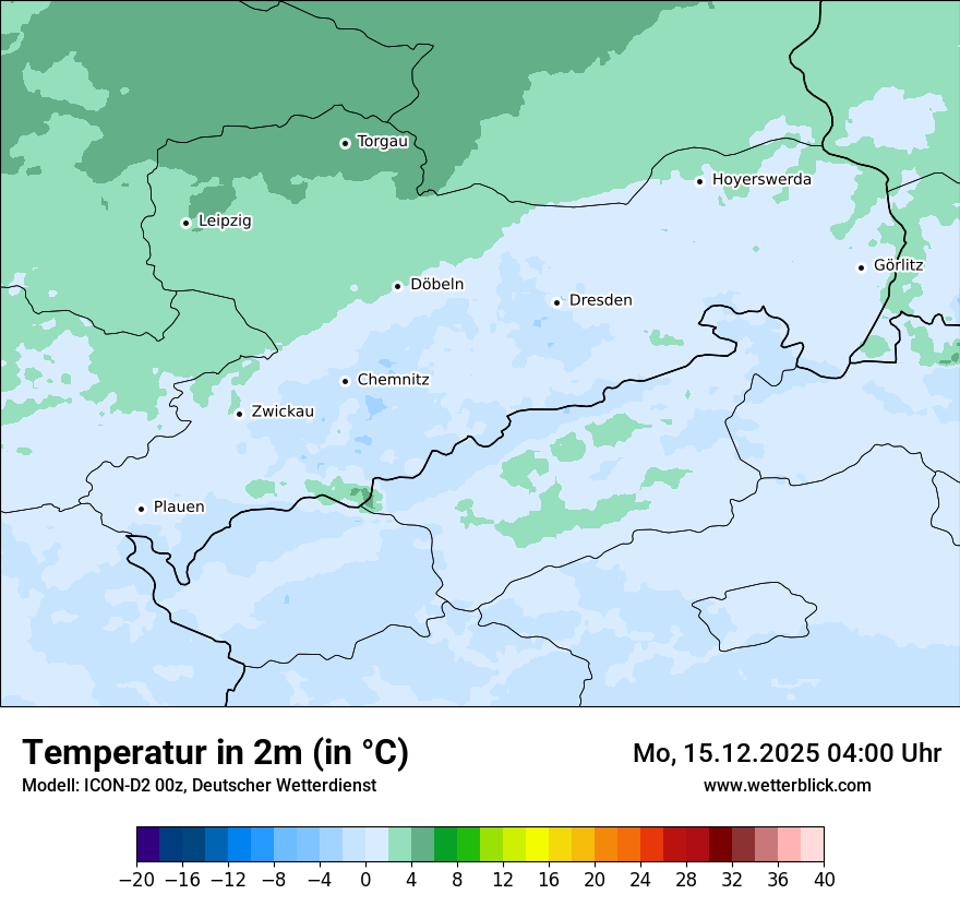 Modellkarten Temperatur
