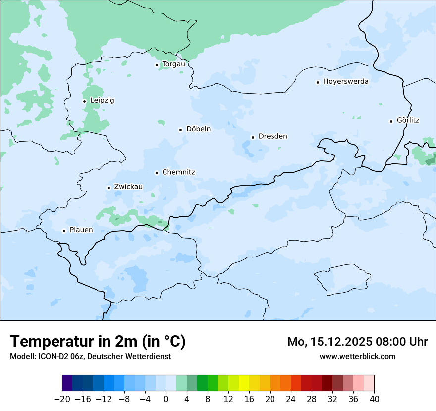 Modellkarten Temperatur
