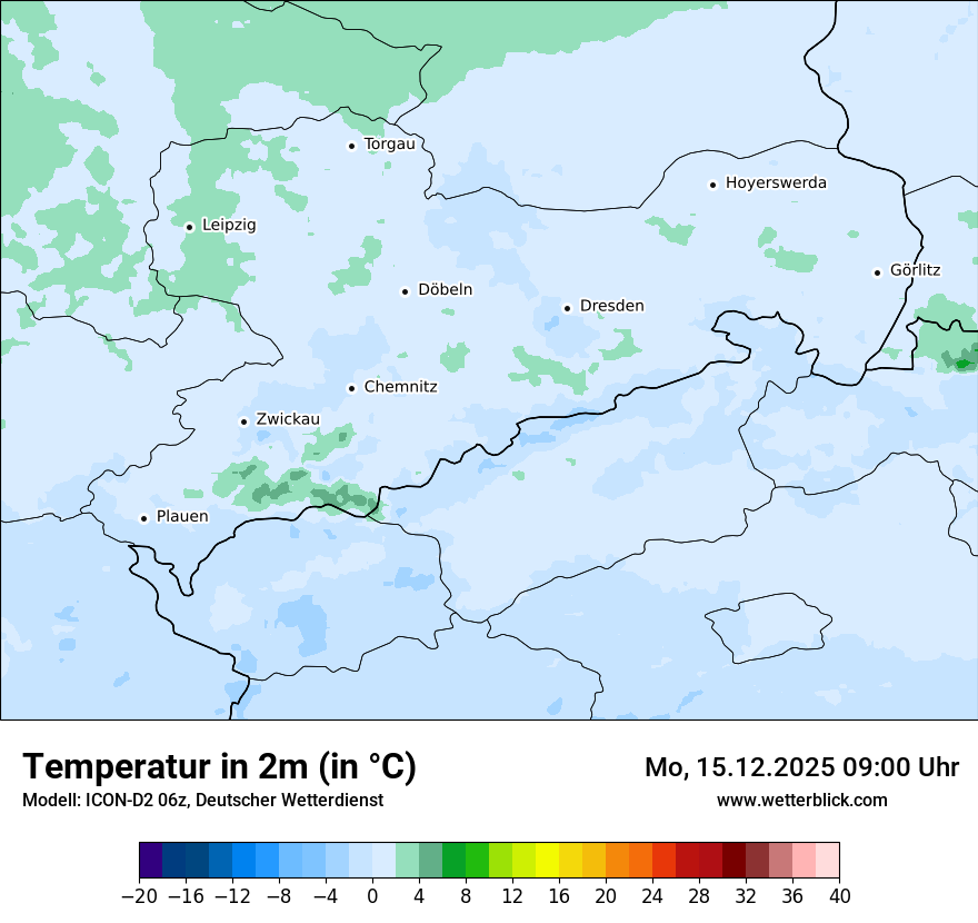 Modellkarten Temperatur