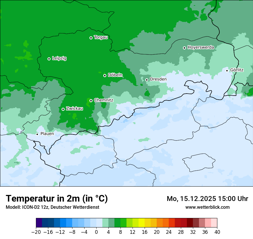 Modellkarten Temperatur