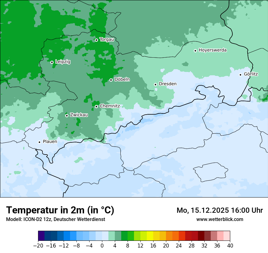 Modellkarten Temperatur