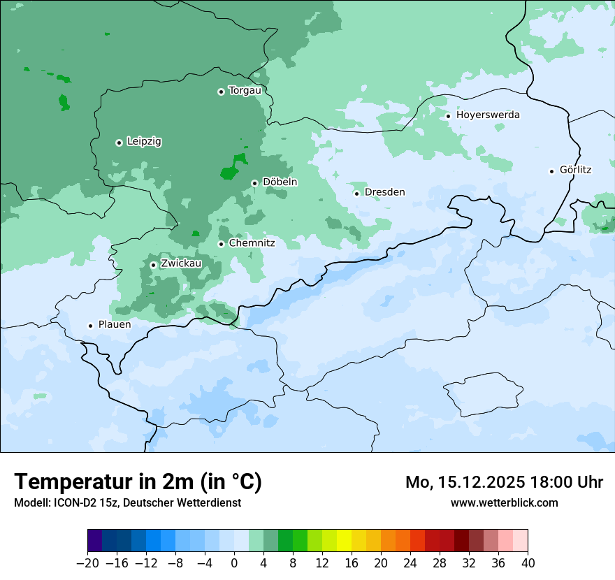 Modellkarten Temperatur
