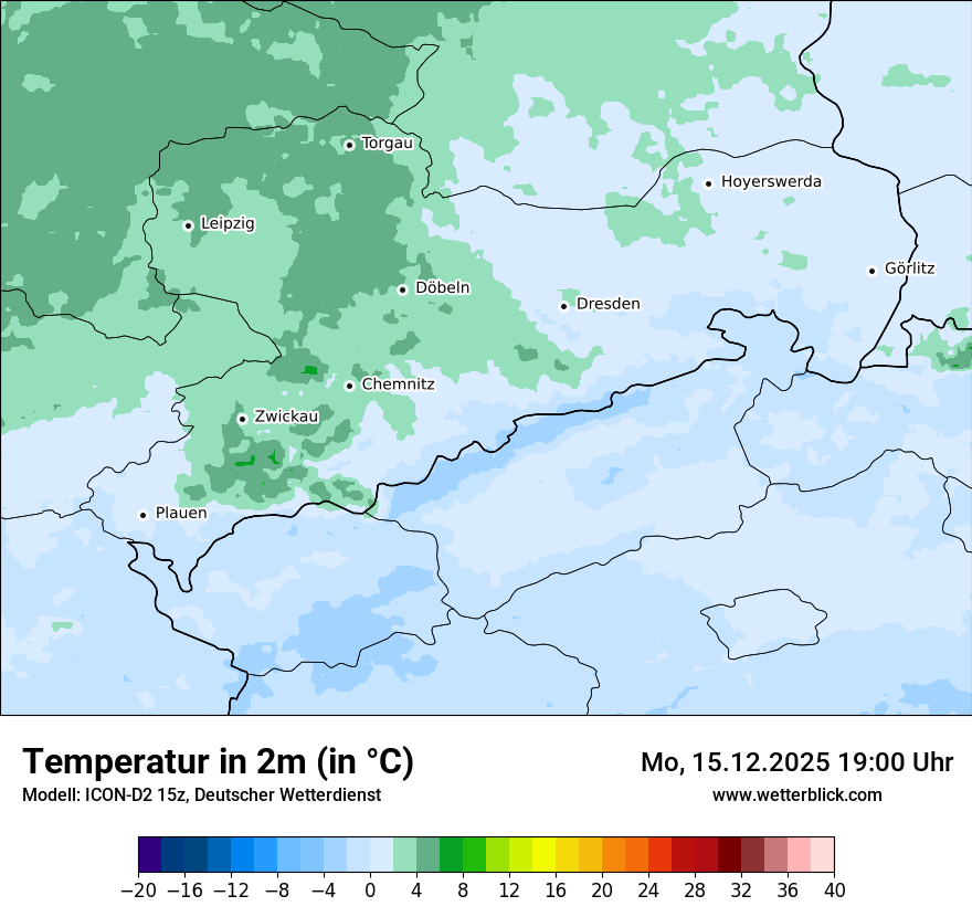Modellkarten Temperatur