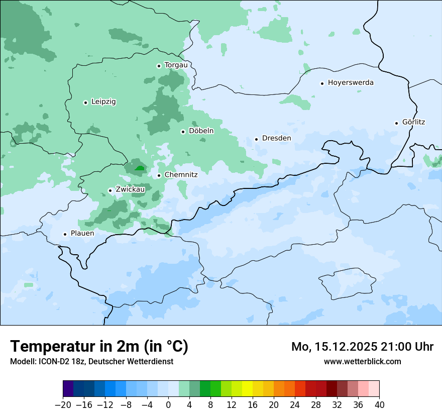 Modellkarten Temperatur