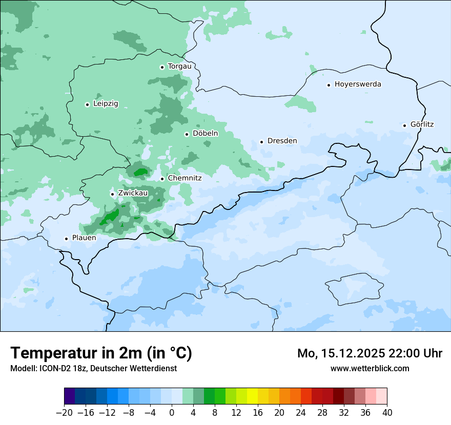 Modellkarten Temperatur