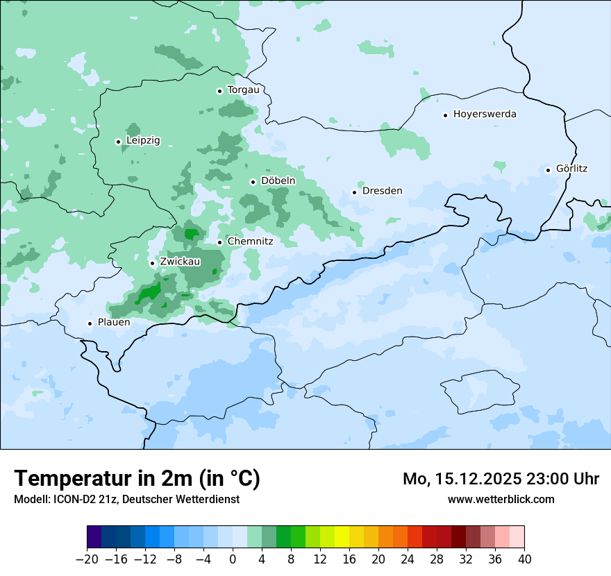 Modellkarten Temperatur