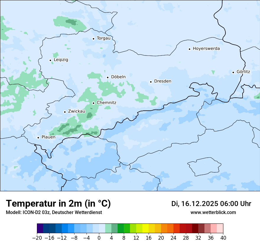 Modellkarten Temperatur