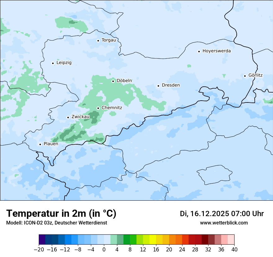 Modellkarten Temperatur