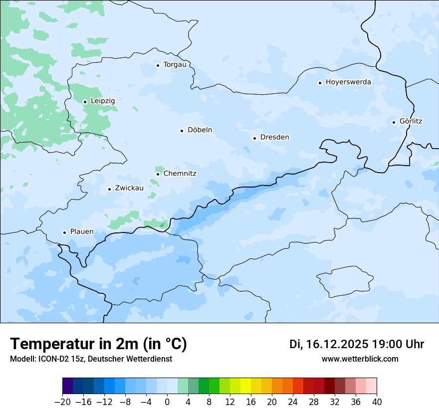 Modellkarten Temperatur