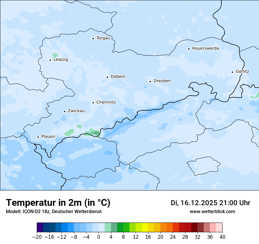 Modellkarten Temperatur