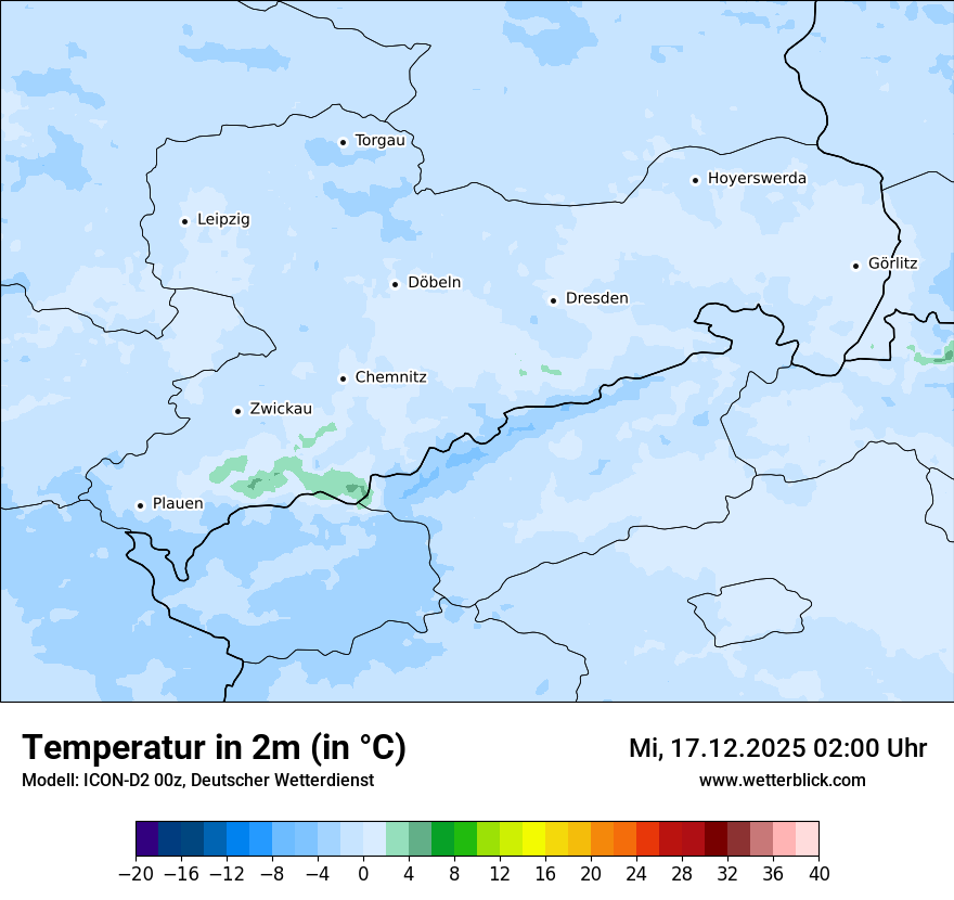 Modellkarten Temperatur