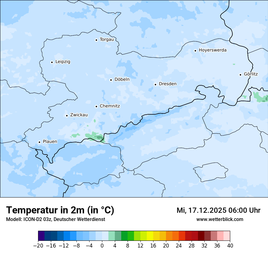 Modellkarten Temperatur