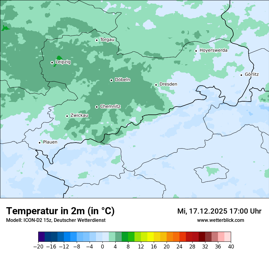 Modellkarten Temperatur