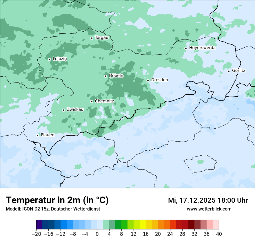 Modellkarten Temperatur