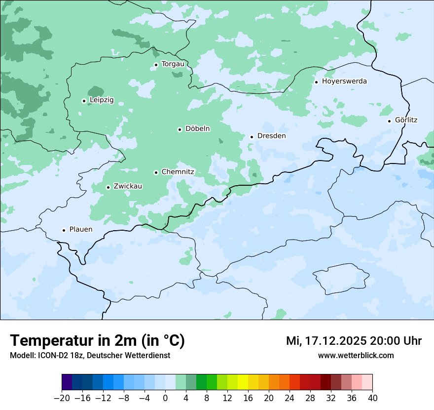 Modellkarten Temperatur