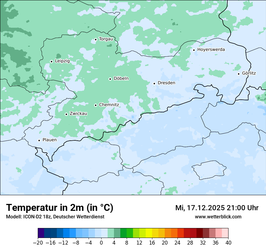 Modellkarten Temperatur