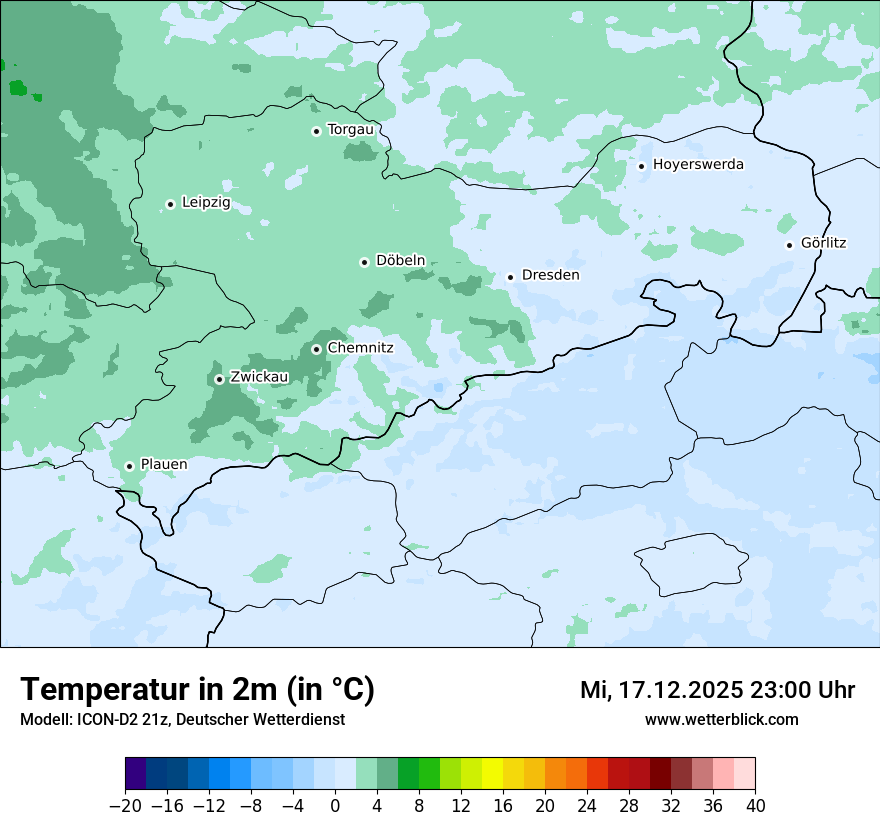 Modellkarten Temperatur