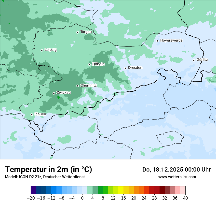 Modellkarten Temperatur