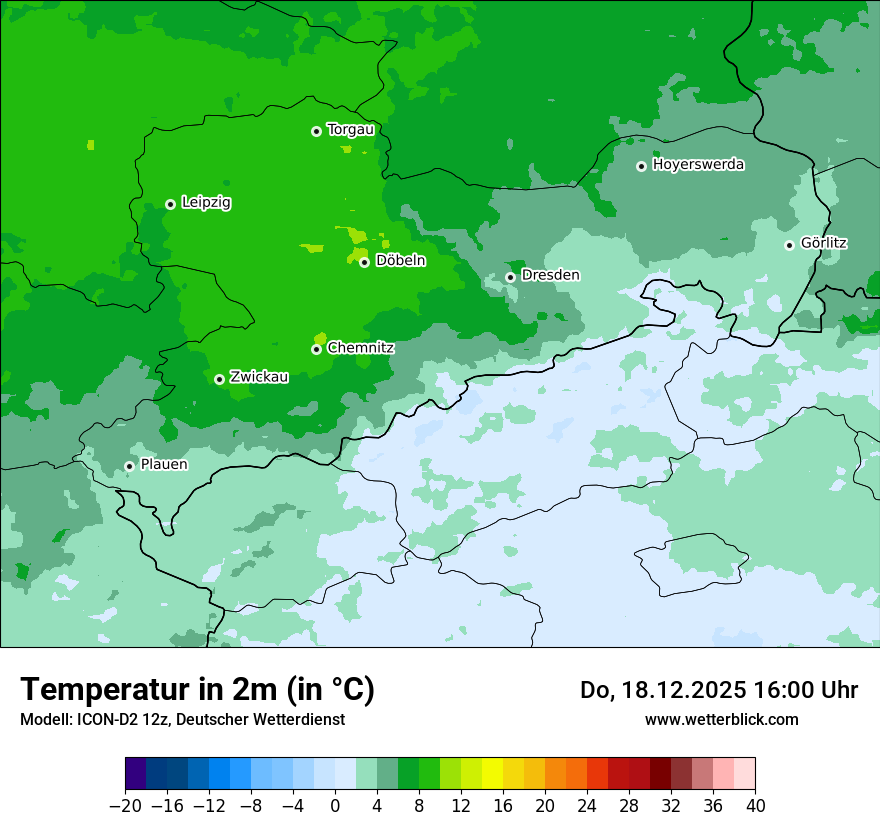 Modellkarten Temperatur