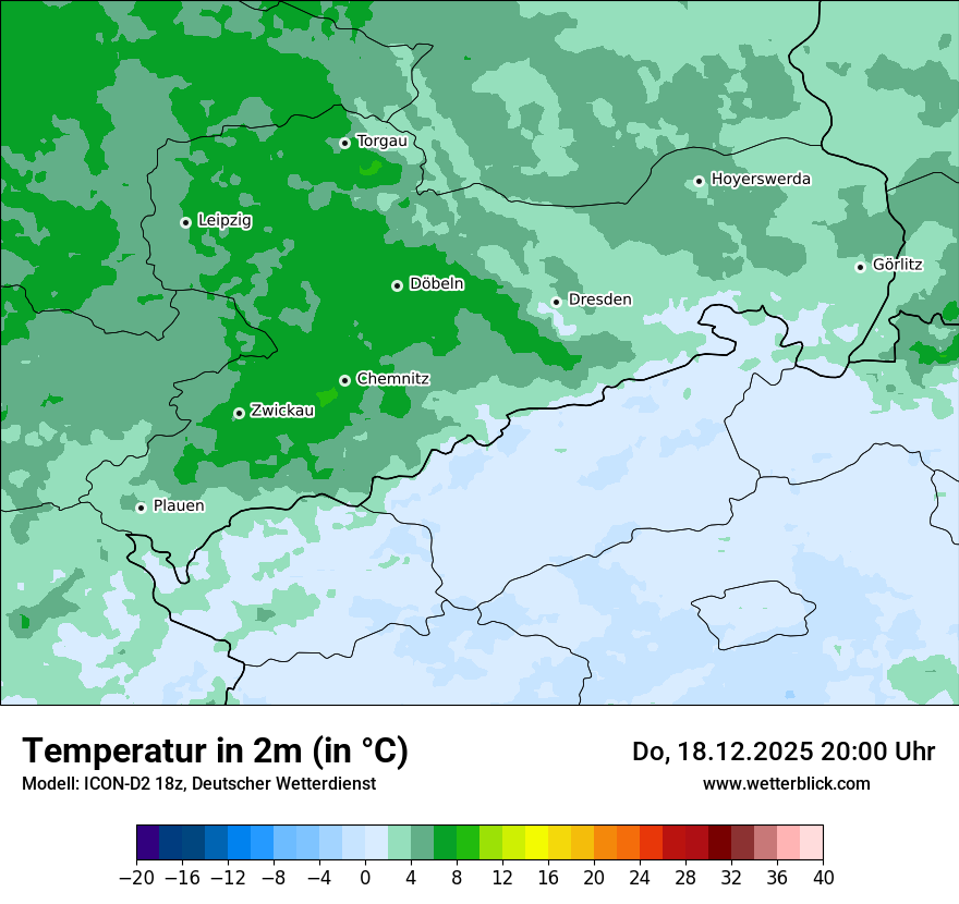 Modellkarten Temperatur