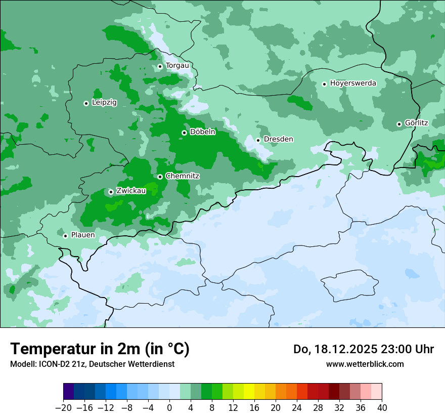 Modellkarten Temperatur