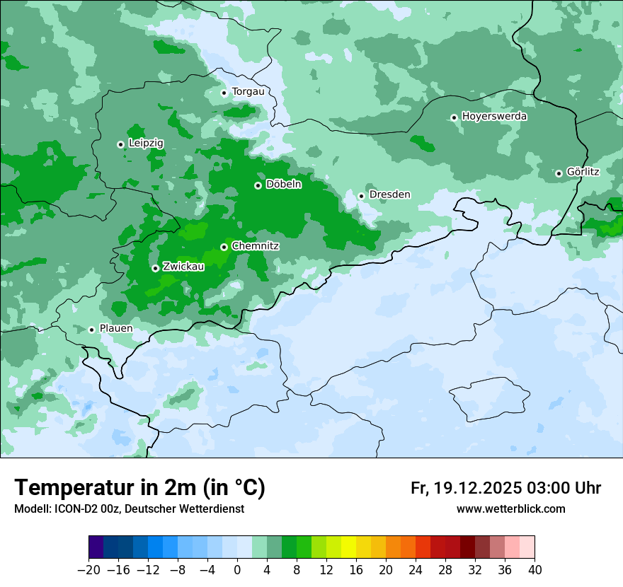 Modellkarten Temperatur