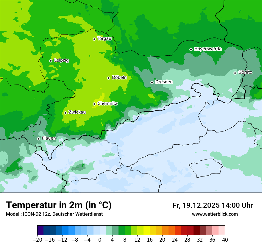 Modellkarten Temperatur