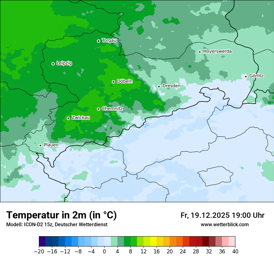 Modellkarten Temperatur