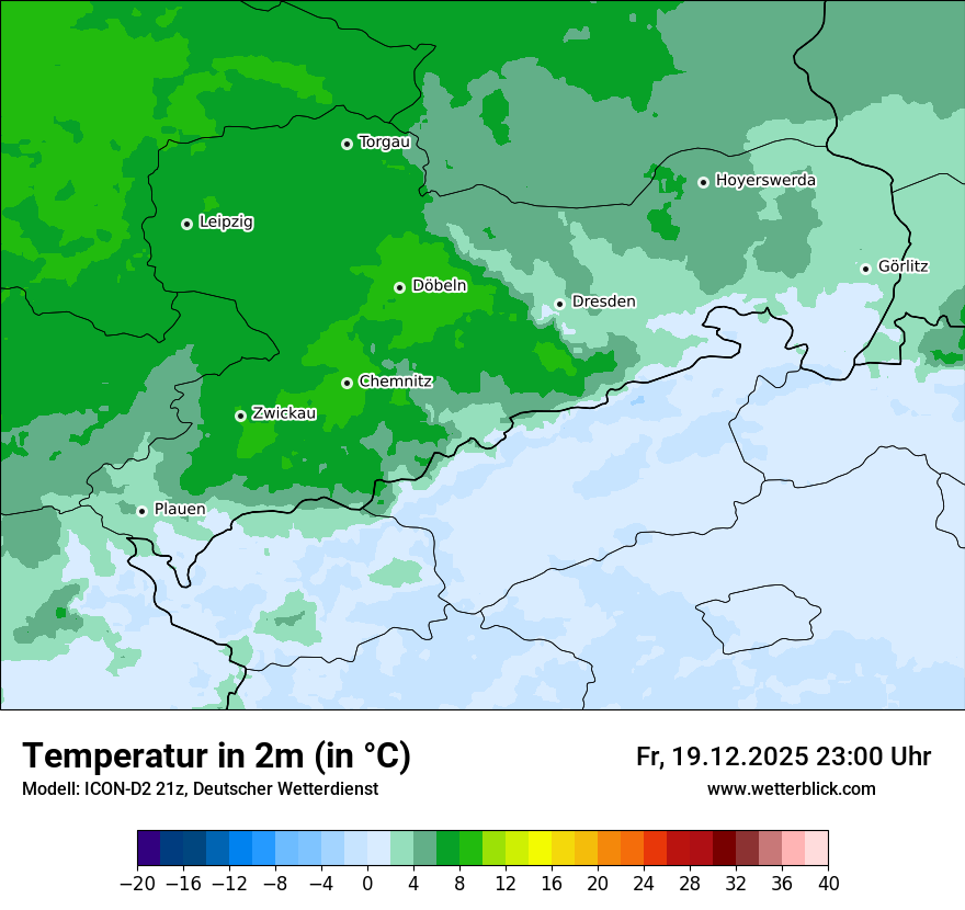 Modellkarten Temperatur