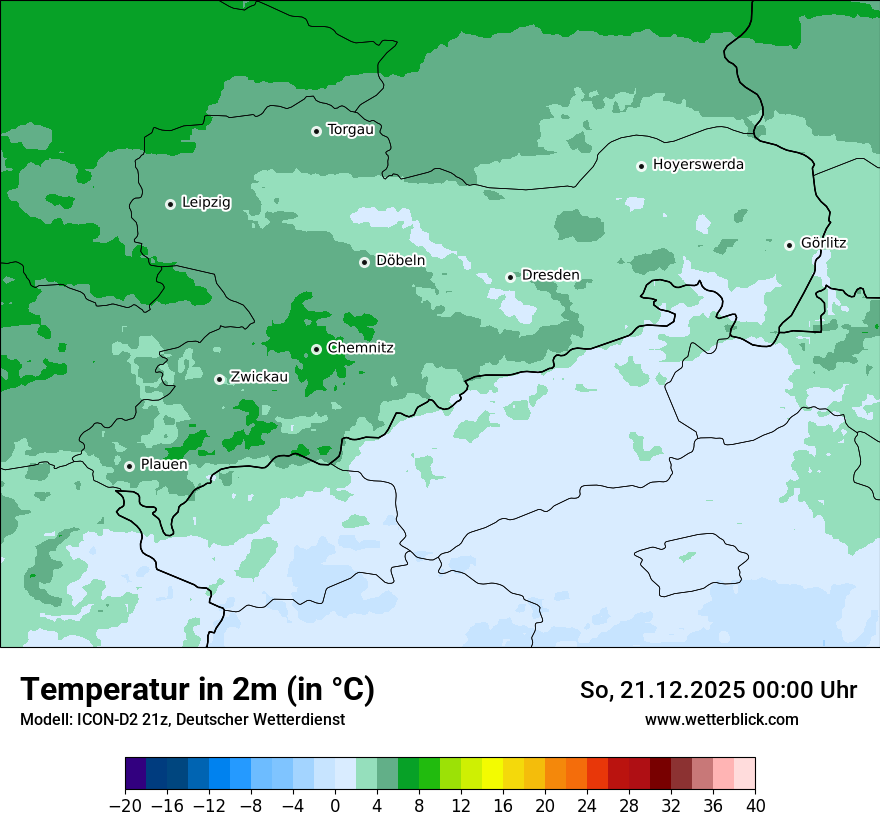 Modellkarten Temperatur