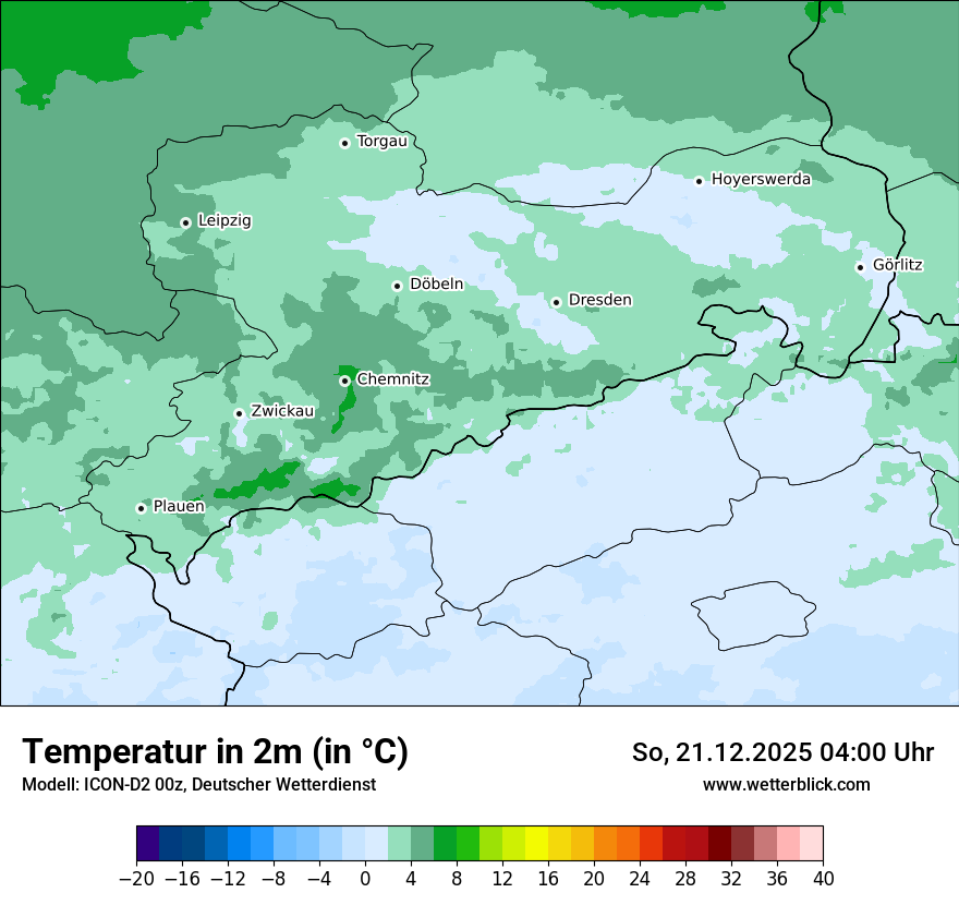 Modellkarten Temperatur