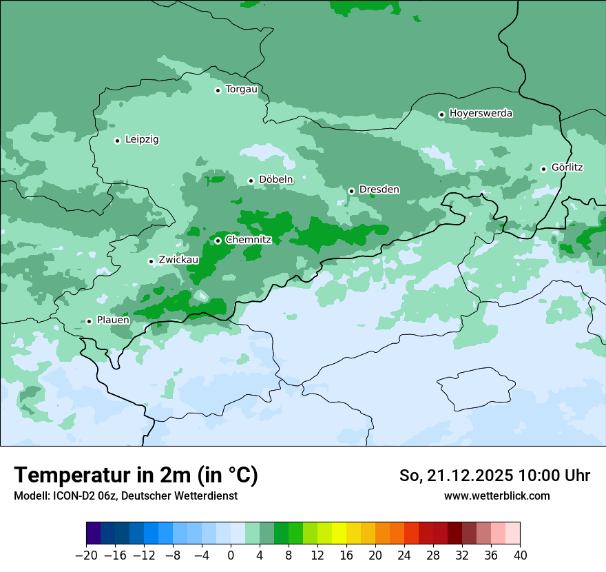 Modellkarten Temperatur