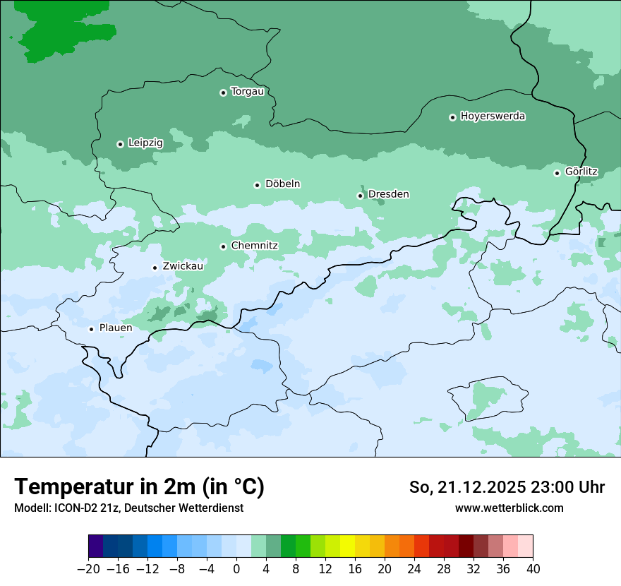 Modellkarten Temperatur