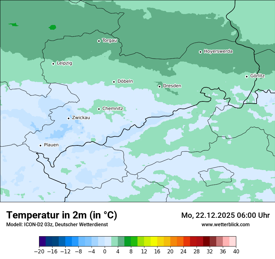 Modellkarten Temperatur