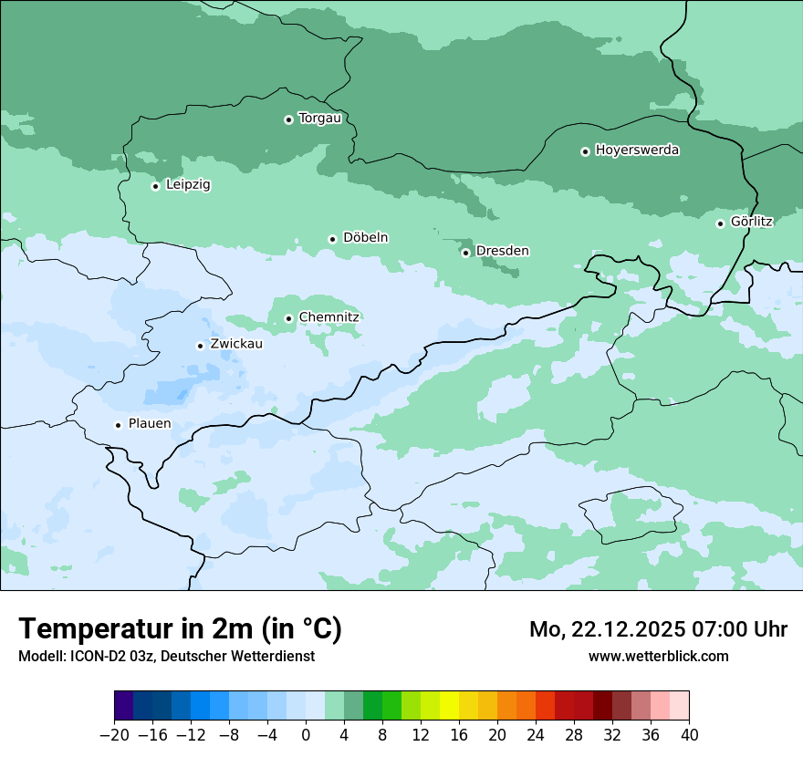 Modellkarten Temperatur