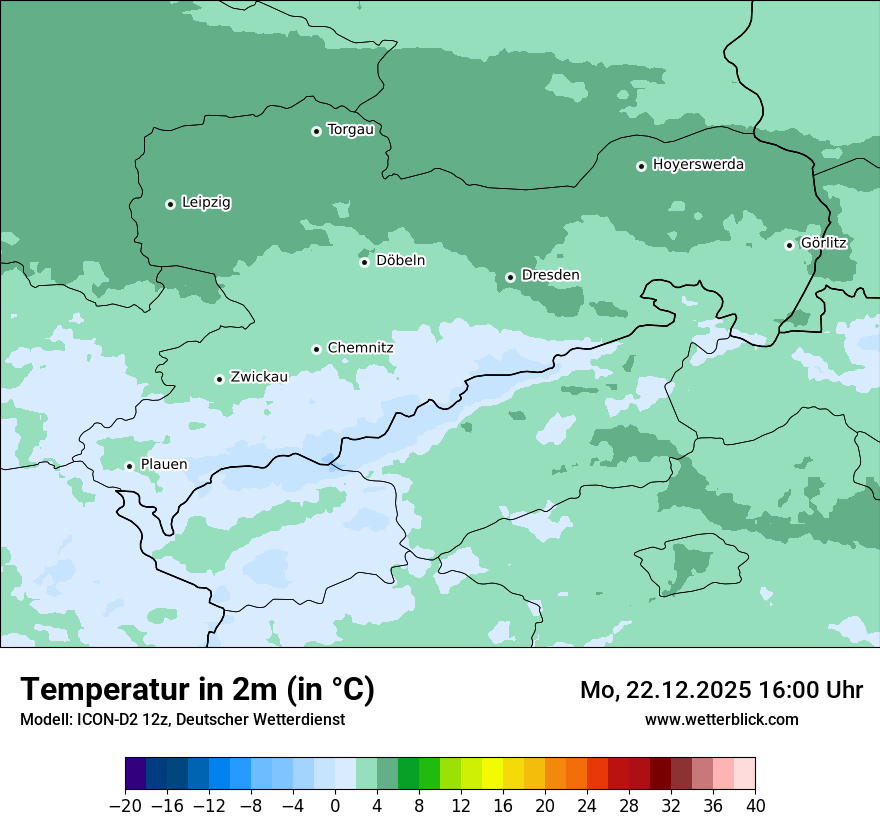 Modellkarten Temperatur