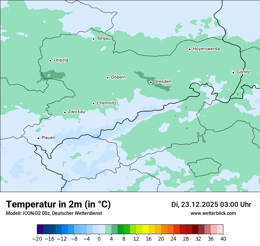 Modellkarten Temperatur