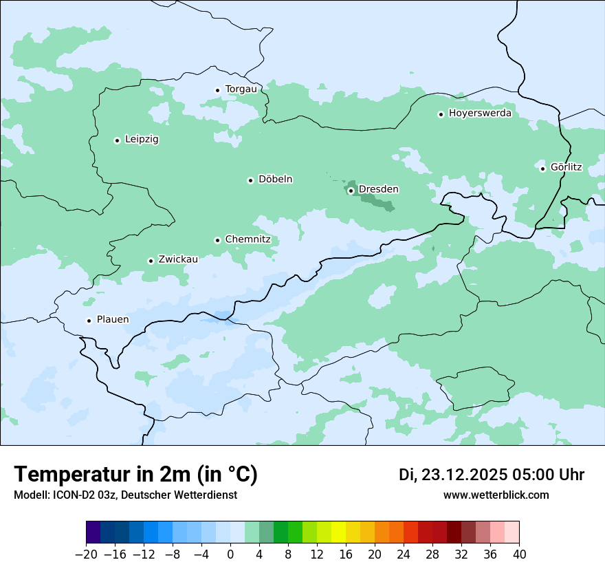 Modellkarten Temperatur